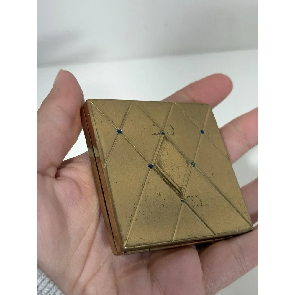 Vintage‎ Bourjois New York Powder & Mirror Gold-tone Case Only See Pictures